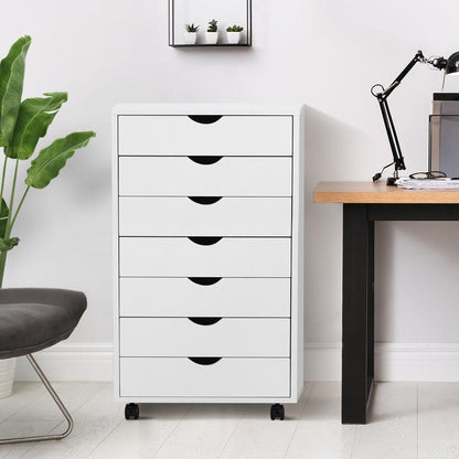 Sweetcrispy plus 7 Drawer Chest - Dresser Storage Cabinets Dressers Wooden Dresser Bedroom Cabinet with Wheels Mobile Organizer Drawers for Office, Home