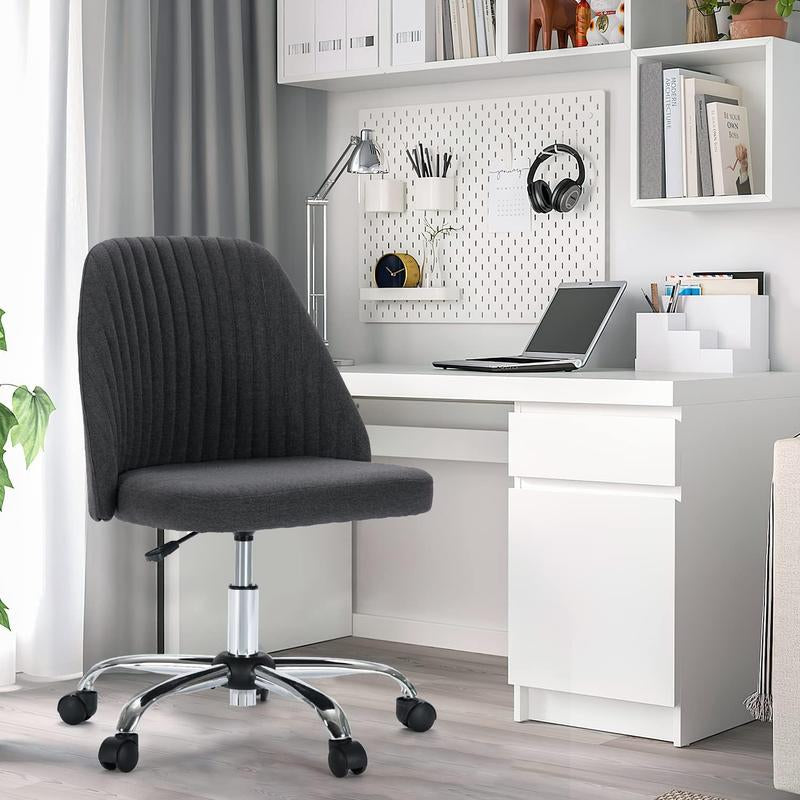 [Fall Sale]Joyfinity Home Small Cute Desk Chair Armless for Small Space Adjustable Rolling Chair, Cute Modern Desk Chair for Home Office Make up Bed Room