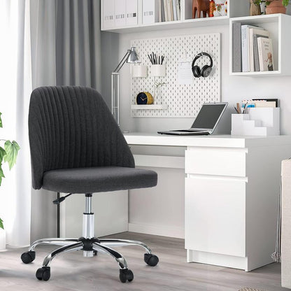 [Fall Sale]Joyfinity Home Small Cute Desk Chair Armless for Small Space Adjustable Rolling Chair, Cute Modern Desk Chair for Home Office Make up Bed Room