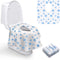 Toilet Seat Covers Disposable,  Extra Large Portable Potty Seat Covers for Toddlers, Soft and Waterproof Travel Potty Training Seat for Kids with Individually Wrapped, 18 Count (Pack of 1)